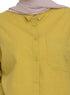 Lentil Linen Pocket Over Size Shirt - Khotwh